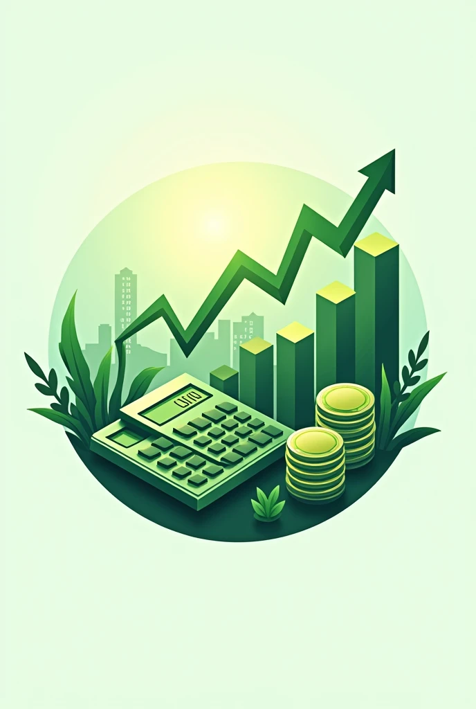 create a logo about accountancy, business, and management/ ABM with a theme green, add more graphics about stocks, money, calculators
that's good but remove the word "ABM"