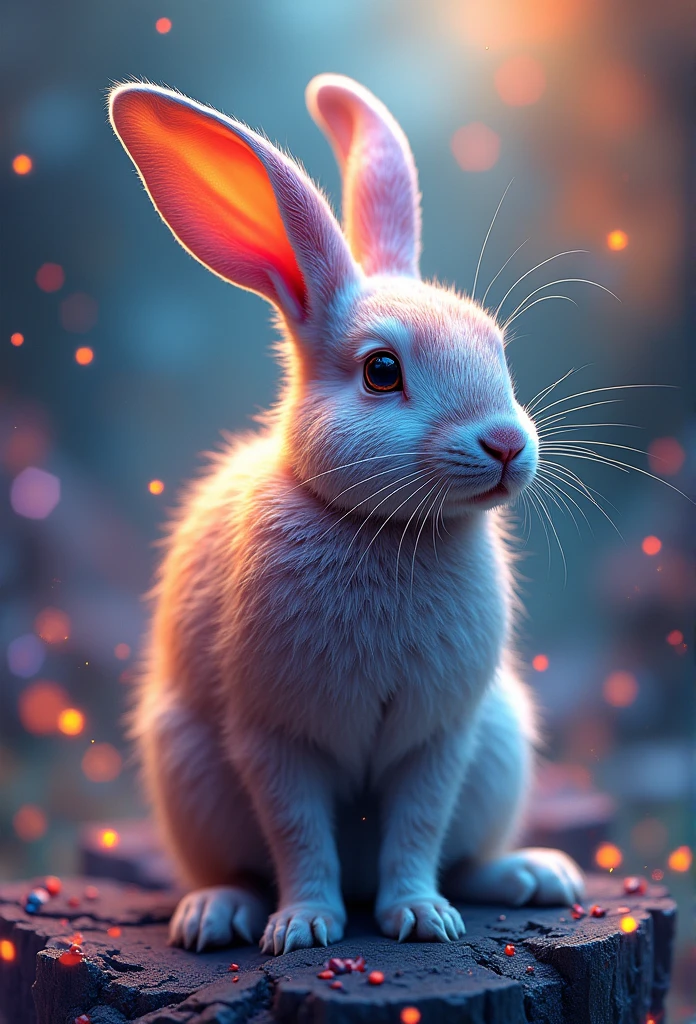 Rabbit in fractal art style、masterpiece、最high quality、high quality、High resolution、16K、born、超High resolution、超detailedな、detailed、Very delicate and beautiful、A highly detailedd、
