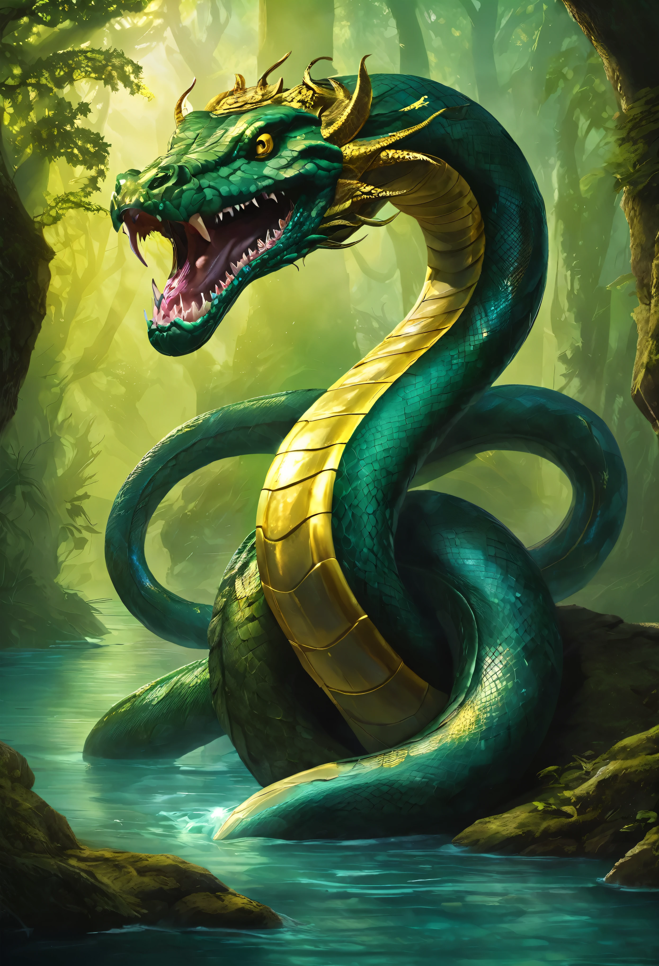 Create a detailed backstory for the Gorgon Serpent, exploring its origins, its relationship with other mythical creatures, and the legends that surround it. Consider how it interacts with humans and what moral lessons its tale might convey.
