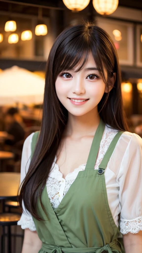Cute girl working at a cafe terrace Japanese 19age
Professional Lighting Digital SLR Beautiful and elaborate face Perfect and beautiful face Big eyes Smile