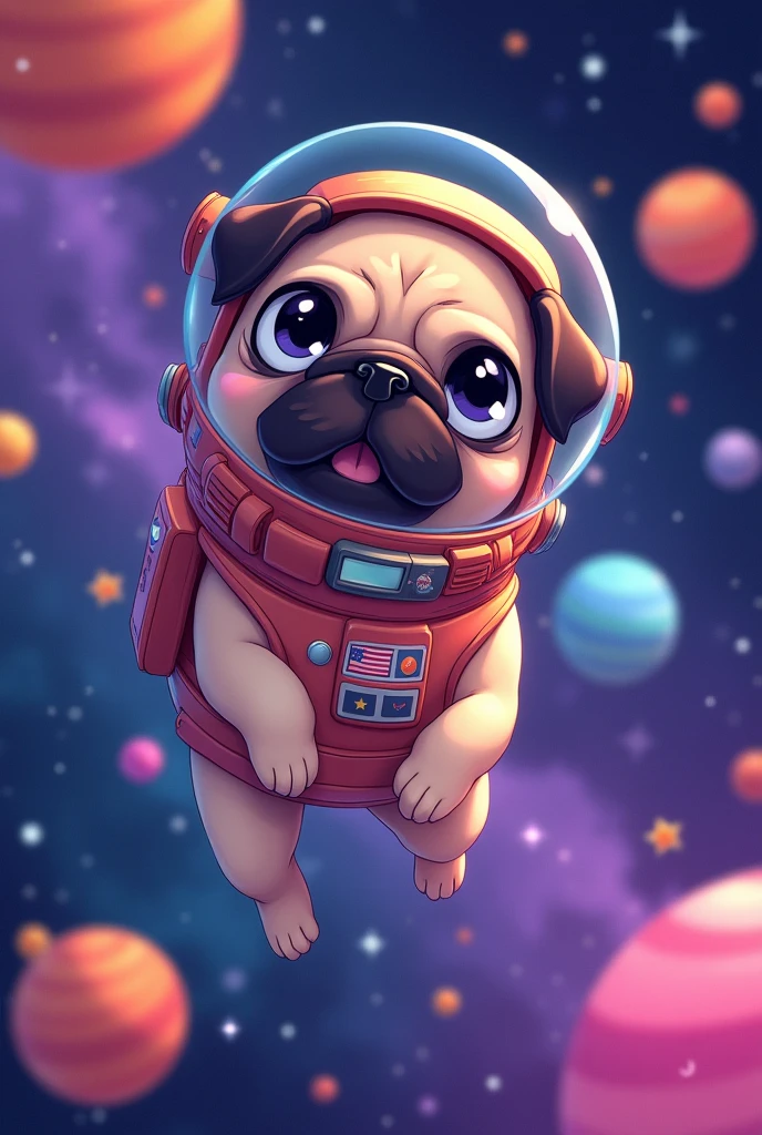 universe Pug Anime Style