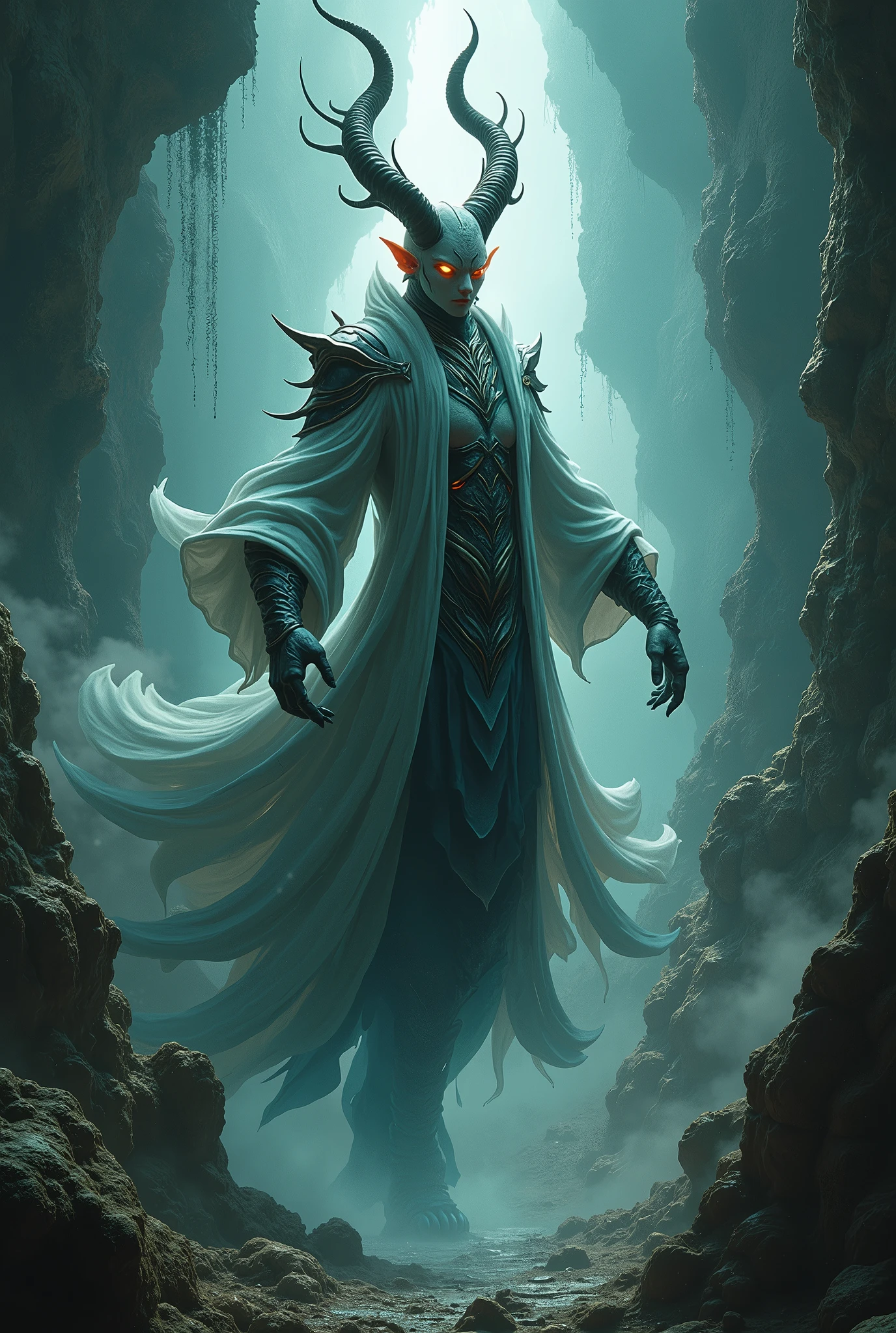 michael_kirkbride, <lora:michael_kirkbride-000029:1>, 1boy, dunmer, robe, looking at viewer