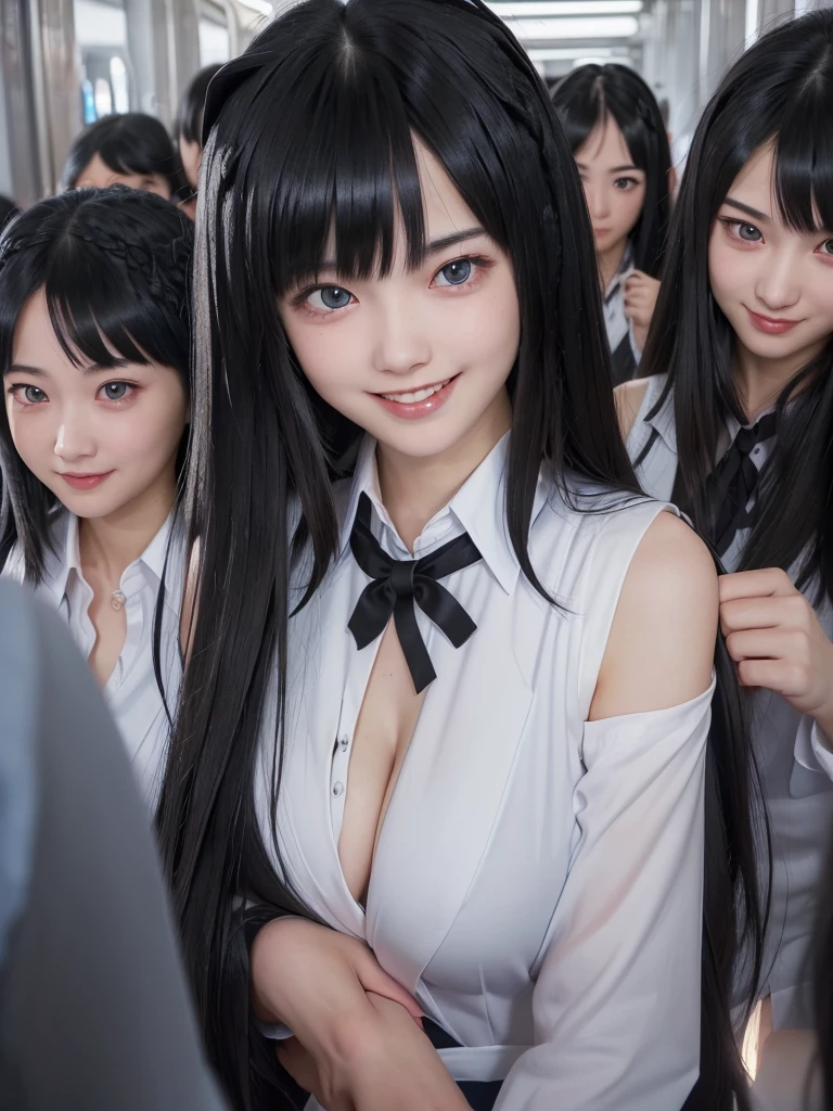 (Perfect Clone girls Photography Art), (16K, Highest quality, Ultra-high resolution, Unrealistic, A world of cloned girls multiplying, Real), (Japanese, Female college student, 20-year-old), (((((Small face, (((((Thick black hair, Semi-long hair)))))))))), ((Beautiful detailed girls, Accurate body structure, Very detailed body, ((((Big Breasts, J-Cup))), Emphasis on the fullness of a large chest))), ((Cute Smile, A gentle gaze)), (((((Happy laughter))))), (((((Very detailed, 1girl-cloning))))), (((100girls), (6+girls), multiple girls))), (((A very perfect depiction of a doppelganger))), (((Very detailed, Perfectly the same girl, The exact same smile, Perfect same hair, Perfect same clothes, Perfect same J-cup))), (((((clone girls only))))), ((10,000girls)), ((1,000,000girls)), ((1,000,000,000girls)), (hug, Chest to Chest, hug, sit), (Full cleavage, Pleasant conversation, Happy conversation, Staring at each other, spoil, Look next door, face to face, Daily conversation, Love story), (1,000,000,000,000,000,000girls), (1,000,000,000,000,000,000,000,000,000girls), ((The sight of the ultimate super-crowded, Super dense, Super crowded)), (Soft Light, look up from below, (((((Extremely detailed ultra-perspective depiction))))))