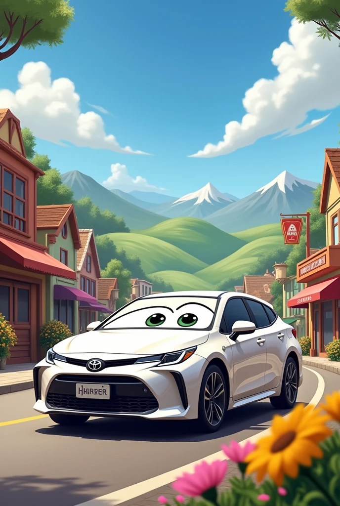 Disney　Cars　Toyota　Harrier　white