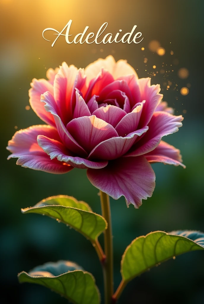 The most beautiful flower with the name Adelaide next to it