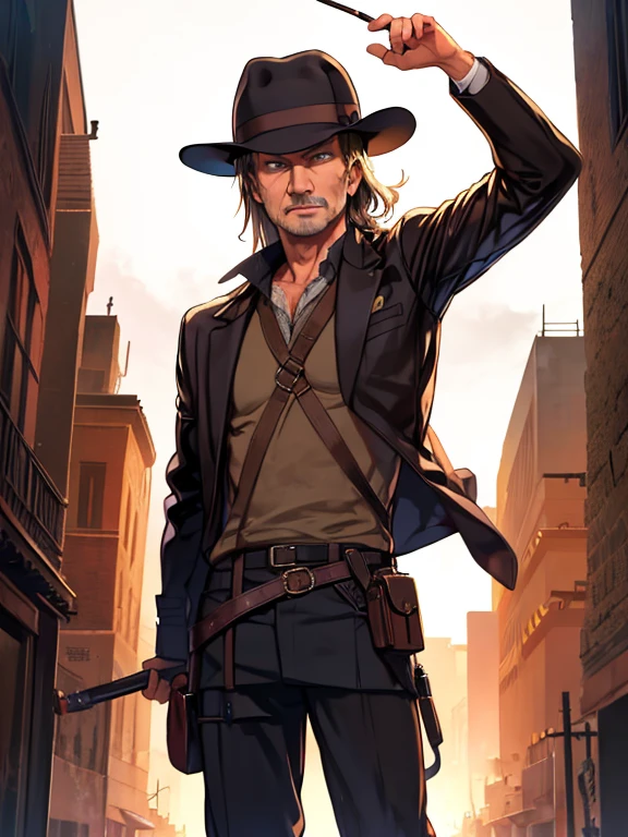 One Man、 indiana jones、Indiana Jones、dr. Henry Walton "Indiana" Jones, Jr.、Harrison Ford、Harrison Ford、bullwhip、Fedora hat、leather jacket、