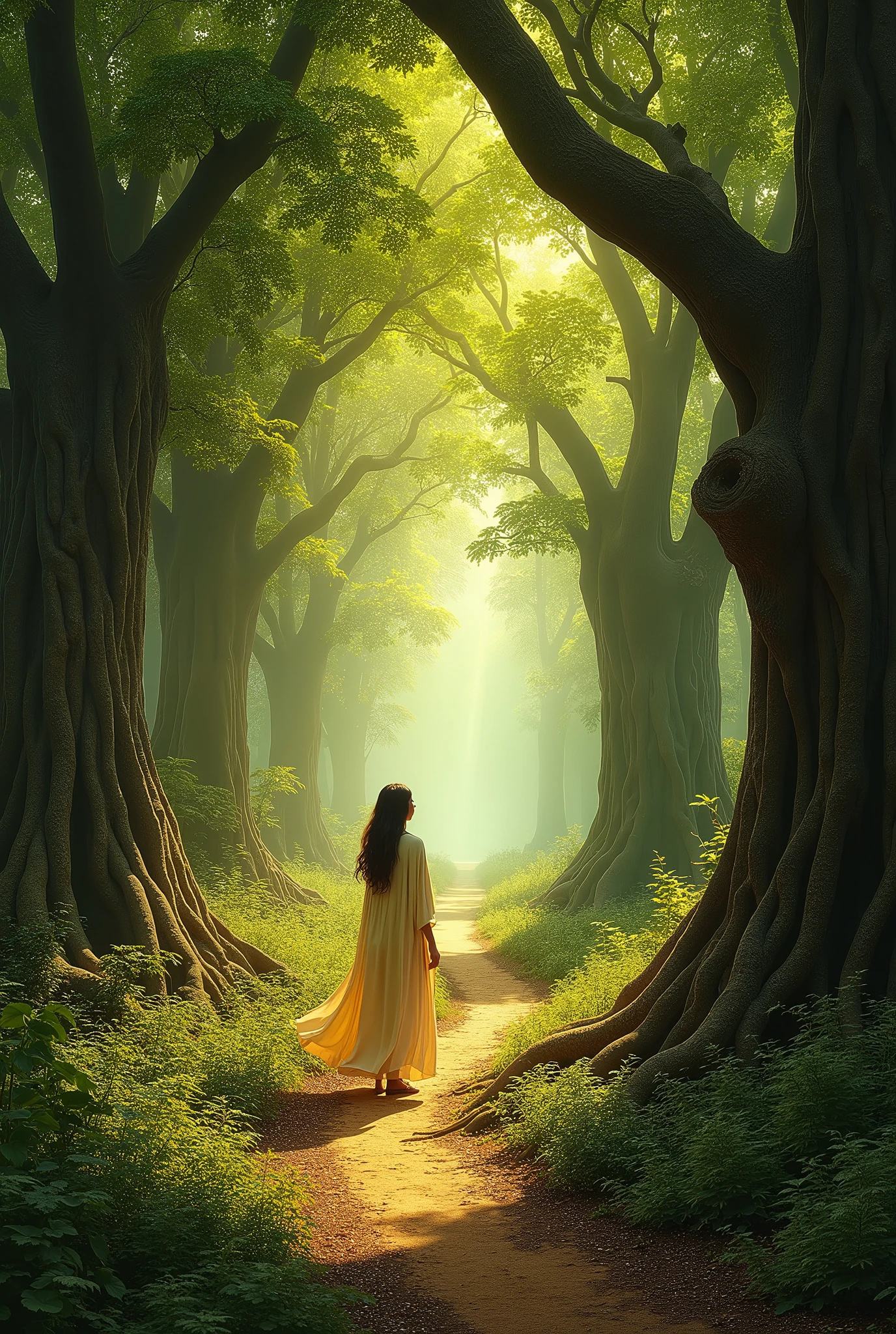 1. **A path through a dense forest**: Symbolizing the idea of Allah creating a way out of difficult and seemingly impossible situations.