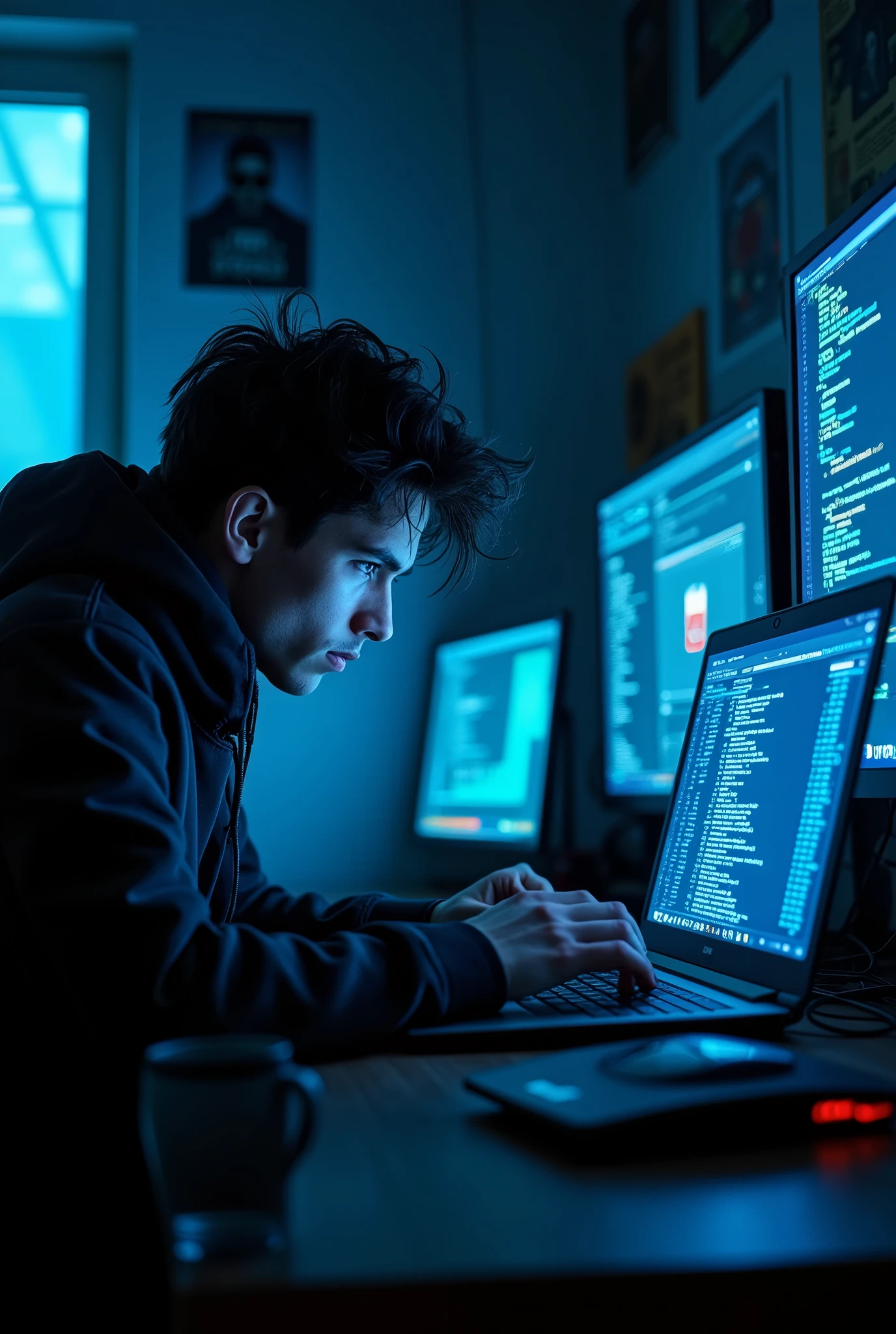 Robert has a hacking laptop.