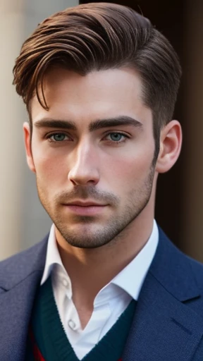 A handsome Scottish man focus on the face. 