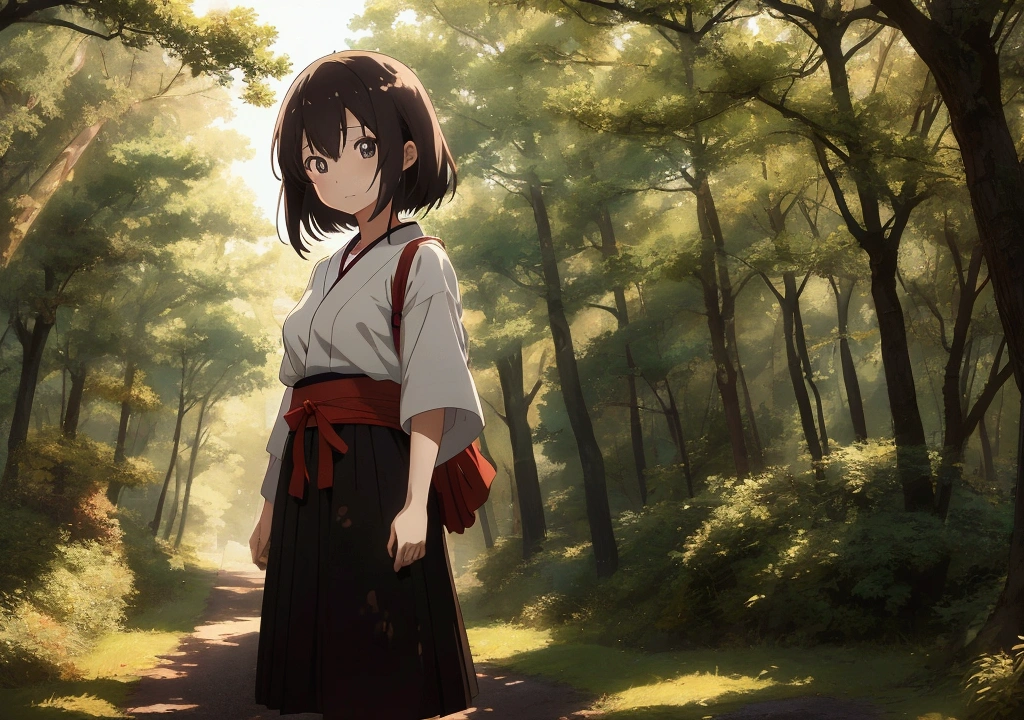 Masterpiece, Best Quality, (Anime style), (wide shot), japanese anime style, background only, Fine facial details, Cinematic lighting, (depth of fields), nature background, forest background, daytime.