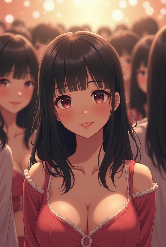 (Perfect Clone girls Photography Art), (16K, Highest quality, Ultra-high resolution, Unrealistic, A world of cloned girls multiplying, Real), (Japanese, Female college student, 20-year-old), (((((Small face, (((((Thick black hair, Semi-long hair)))))))))), ((Beautiful detailed girls, Accurate body structure, Very detailed body, ((((Big Breasts, J-Cup))), Emphasis on the fullness of a large chest))), ((Cute Smile, A gentle gaze)), (((((Happy laughter))))), (((((Very detailed, 1girl-cloning))))), (((100girls), (6+girls), multiple girls))), (((A very perfect depiction of a doppelganger))), (((Very detailed, Perfectly the same girl, The exact same smile, Perfect same hair, Perfect same clothes, Perfect same J-cup))), (((((clone girls only))))), ((10,000girls)), ((1,000,000girls)), ((1,000,000,000girls)), (greeting, hug, Chest to Chest, hug, sit), (Full cleavage, Pleasant conversation, Happy conversation, Staring at each other, spoil, Look next door, face to face, Daily conversation, Love story), (1,000,000,000,000,000,000girls), (1,000,000,000,000,000,000,000,000,000girls), ((The sight of the ultimate super-crowded, Super dense, Super crowded)), (Soft Light, look up from below, (((((Extremely detailed ultra-perspective depiction)))))), shallow depth of field