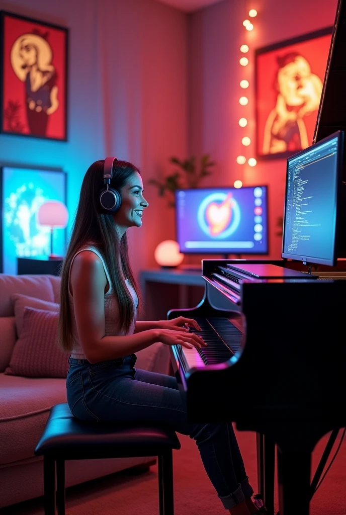 A streamer who plays the piano