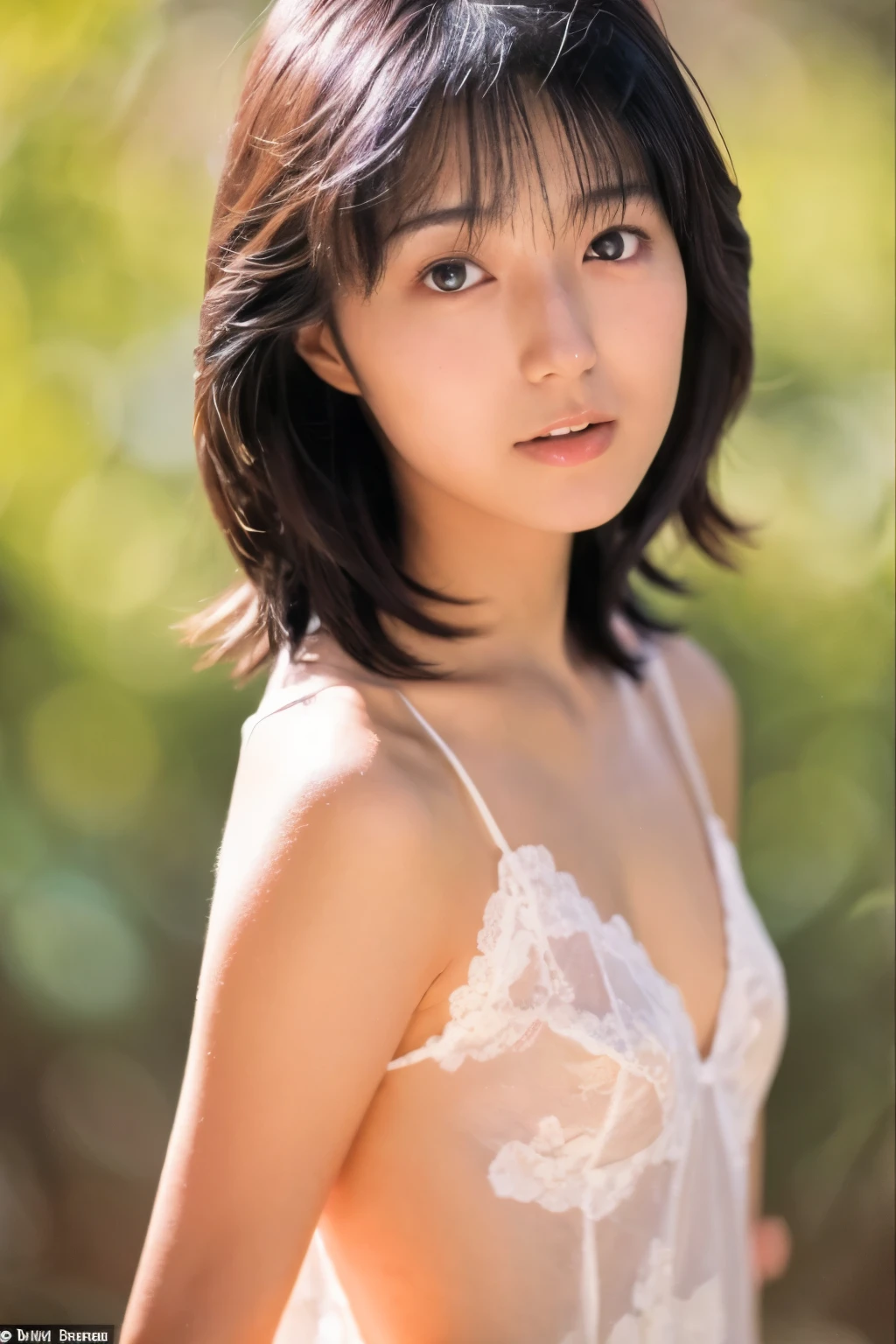 Masterpiece, Photogravure, High quality, High resolution, a photo captured the beautiful moment of a skinny Japanese woman, 24 years old, {long|short} hair, cute face, detailed face, detailed eyes, anatomically correct body