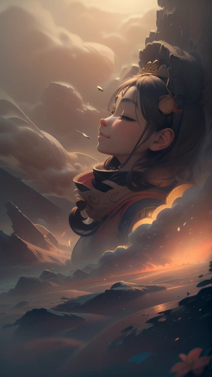 Fantasy,8k,非常に精細なCGユニットのwallpaper, masterpiece,High resolution,Highest quality,Highest quality real texture skin,,Increase the resolution,RAW Photos,Highest quality,Very detailed,wallpaper,Cinema Lighting,Ray-tracing,Golden Ratio, Extremely colorful,Colorful isekai ,One person\(Amida Buddha,very noble , Gentle smile, woman, pious ,(in the Thick Fog:1.3) ,beautiful o\), break,no gravity,Milky Way,background\(heaven\(peach blossom spring\),in the Thick Fog,beautiful Chinese flowers are blooming,(many peach trees),(Thick Fog:1.5)\),, break,\(below heaven,look up\),(Thick Fog:1.5)