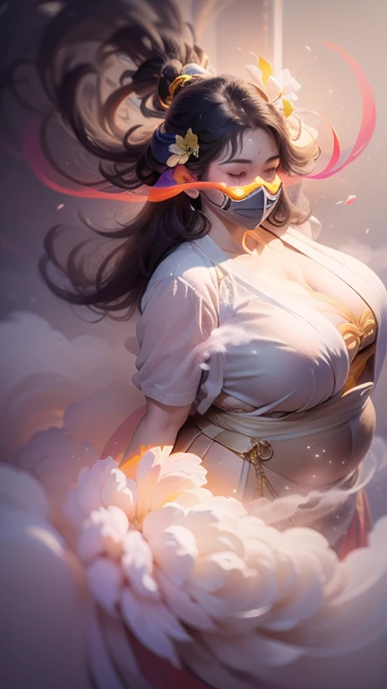 Fantasy,8k,非常に精細なCGユニットのwallpaper, masterpiece,High resolution,Highest quality,Highest quality real texture skin,,Increase the resolution,RAW Photos,Highest quality,Very detailed,wallpaper,Cinema Lighting,Ray-tracing,Golden Ratio, Extremely colorful,Colorful isekai ,(Amitabha is coming,very noble , Gentle smile, pious ,(in the Thick Fog:1.3) ,Three thousand worlds,Infinite happiness,joy, break,no gravity,Milky Way,background\(heaven\(peach blossom spring\),in the Thick Fog,Beautiful lotus flowers are blooming,(Thick Fog:1.5)\),\(below heaven,look up\),(Thick Fog:1.5),Color is empty