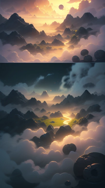 Fantasy,8k,非常に精細なCGユニットのwallpaper, masterpiece,High resolution,Highest quality,Highest quality real texture skin,,Increase the resolution,RAW Photos,Highest quality,Very detailed,wallpaper,Cinema Lighting,Ray-tracing,Golden Ratio, Extremely colorful,Colorful isekai ,(very noble ,, godliness,Three thousand worlds,Infinite happiness,joy,no gravity,Milky Way,background\(heaven\(peach blossom spring\),in the Thick Fog,Beautiful lotus flowers are blooming,(Thick Fog:1.5)\),\(below heaven,look up\),(Thick Fog:1.5),Color is empty,Urgent as a command,Clay figurine,Wide-angle lens,Wide composition