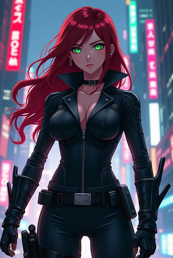 From Marvel Anime Girl Black Widow FrechMein Böse Black Jacket Zip