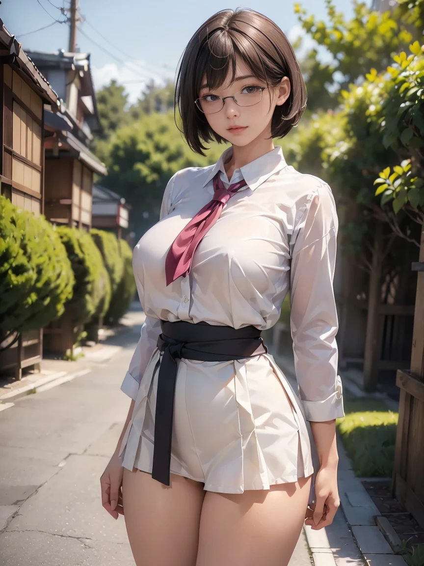 8k, RAW Photos, Highest quality, masterpiece, Realistic, Realistic, (1 Ultimate beauty), ((セクシーなhigh school girlのを着ている)),(Strictly adhere to a composition where only one person appears in the photo)、(On the way to school)(Squatting on the road)((Squatting with legs spread wide))((Emphasizing the crease in the crotch))(Wear rimless glasses)((high school girl))(((thin, white shirt and short brown flared skirt)))((I can see your pants))Highly detailed face, (Perfect Teeth), fine grain, double eyelid, eyelash, Lip details, (((Black short bob hair), (((Very large breasts)))Big Breasts,(((Accentuate your cleavage)))(((Squat pose)))(((Emphasizing the flesh of the crotch)))((Sexy pose))Cowboy Shot, Soft Light, ((Written boundary depth))
Proceed with caution,((,Japanese women)), (((moderately fleshy body, Tight waist))), (((Realistic))