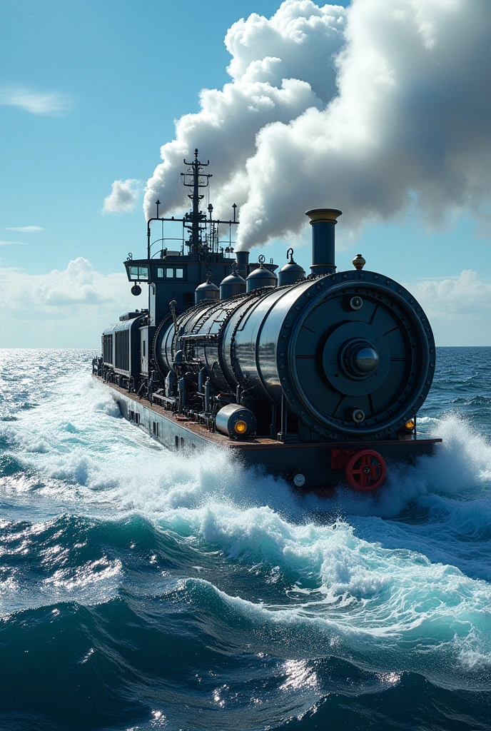 image of a ship’s engine maintaining speed and direction due to principle of dynamic