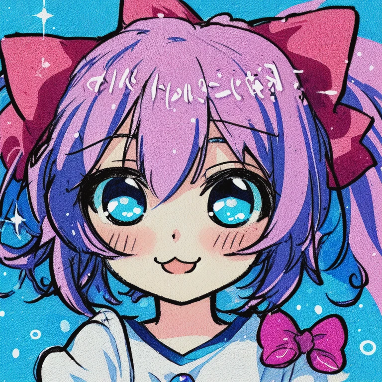 Anime girl with pink hair and a bow in her hair, kawaii realistic portrait, Gouvez, portrait of a magical girl, cute character, cute art style, anime Mo artstyle, Character drawings from "Maple Story", cute portrait, Cute anime portrait of a girl, Portrait of a small character, artwork in the style of Gouvez, splash art anime 