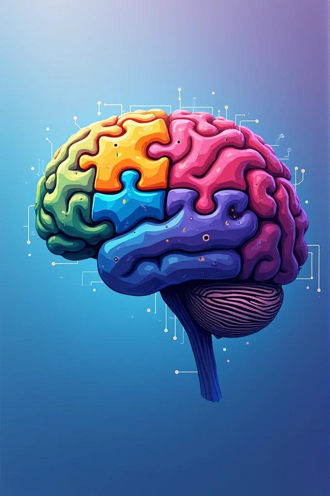 Brain puzzle logo