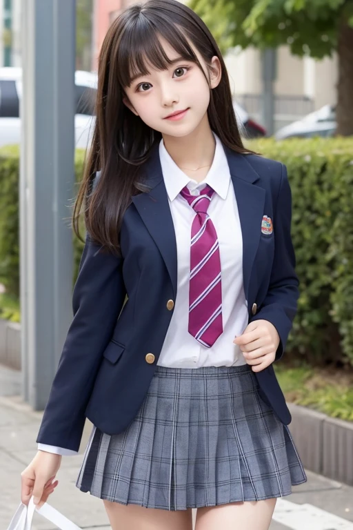 cute､high school girl､uniform､blazer､mini skirt､See-through､Fluttering in the wind