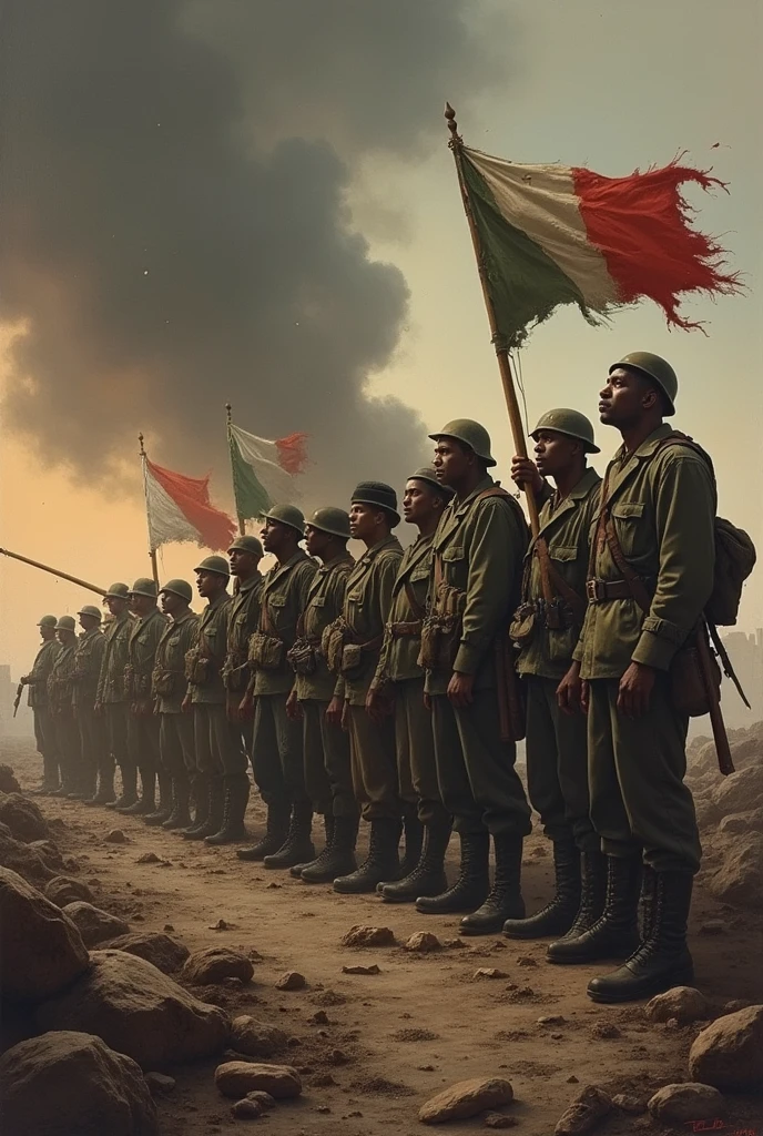 (8k, best qualityer, work of art, ultra high definition: 1.2) World War II army with the letter S.a.p