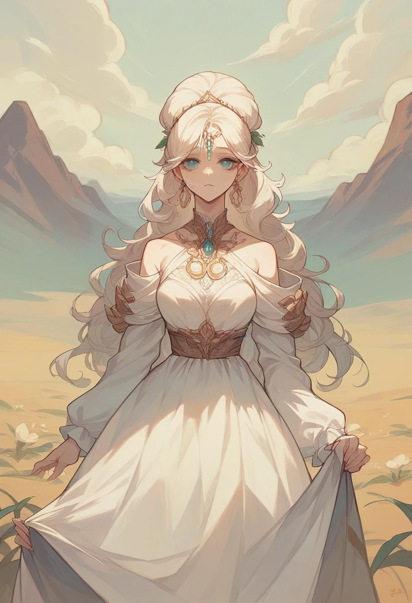 Generate high quality picture of ivory desert scenic arial view breath taking dunes of ivory sand flowing