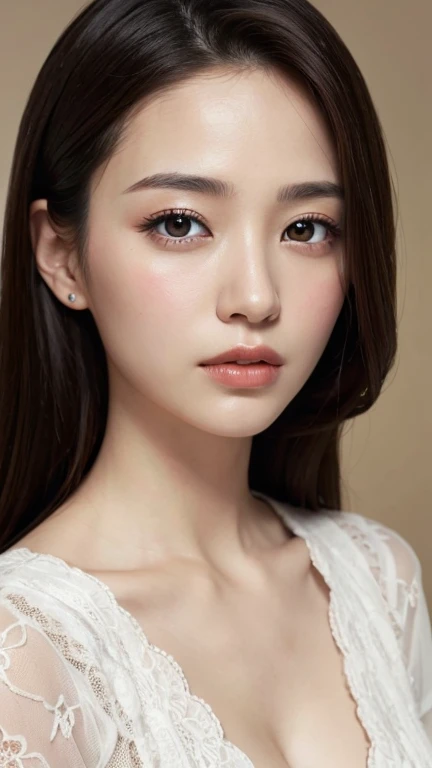 Highest quality)、(Realistic、Realistic)、 one person's、一人in、whole body、(positive:1.3) Perfect hands、look up_in_Audience、 White shirt、 Inside the room、evening、Poolside watching the sunset pool in luxury hotels、painted face、Toned body、最高のsmile、Long curly hair of light brown color,((Big Breasts, Cleavage:Shiny black patterned bikini:1.3)), (Camel Toe),23 years old、Nogizaka Idol、actress、whole body、Burning idol pose,Put your arms behind your back,Raise your arms,smile、