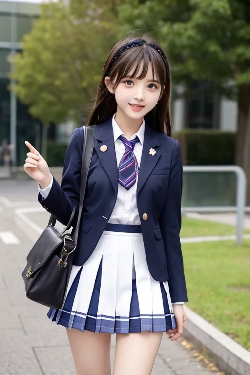 cute、high school girl、uniform、blazer、mini skirt、See-through、Fluttering in the wind