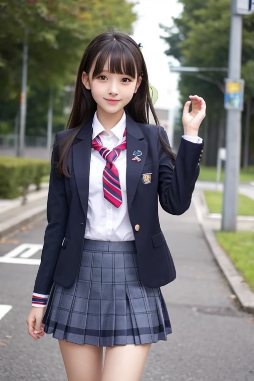 cute､high school girl､uniform､blazer､mini skirt､See-through､Fluttering in the wind