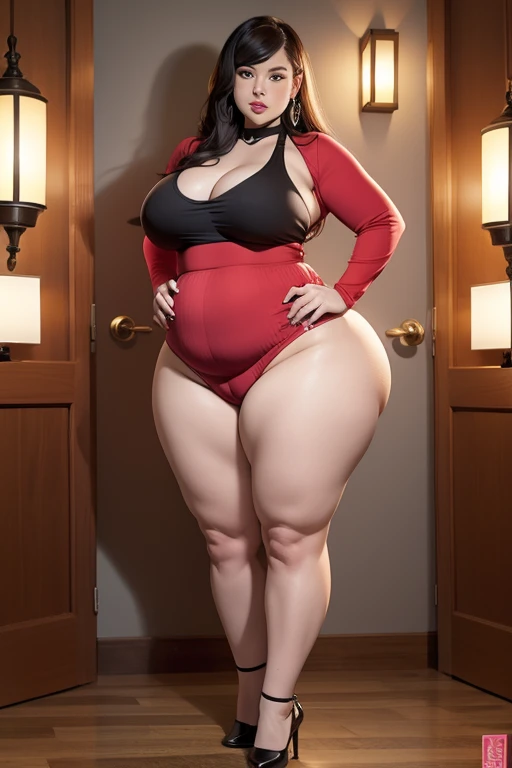 Full body pose of a sexy bbw