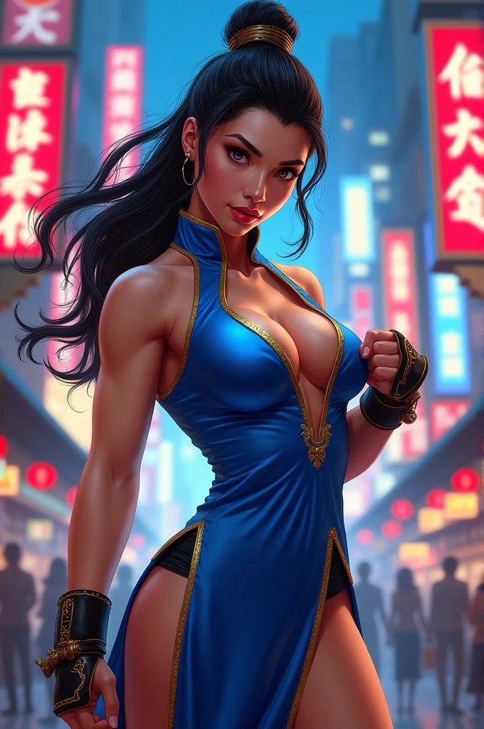 Chun-Li　belly button　Gloss　High leg