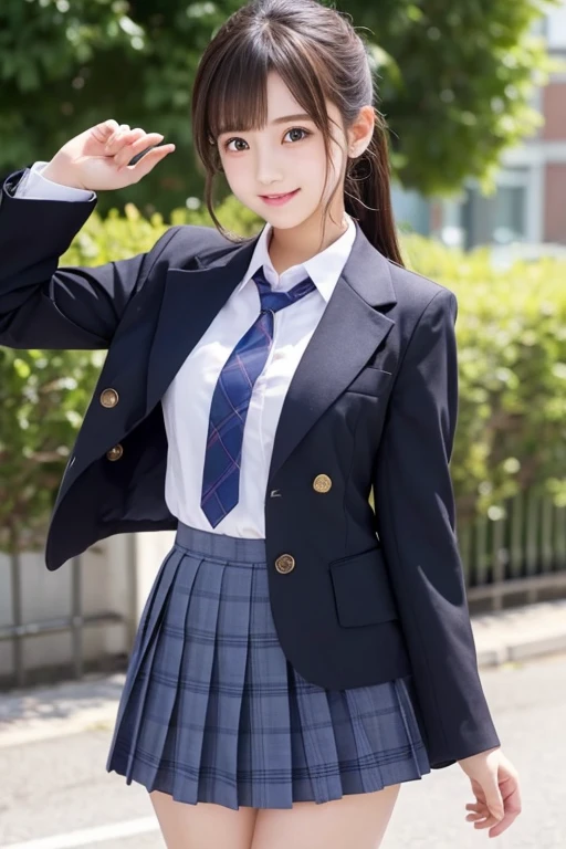 cute､high school girl､Idol､uniform､blazer､mini skirt､See-through､Fluttering in the wind