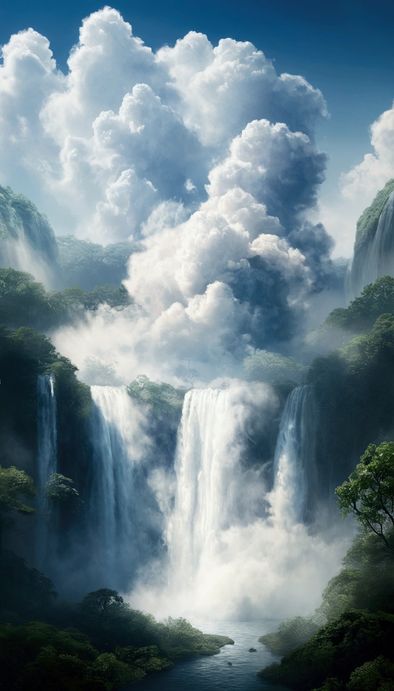 Cloud Waterfall Mist Water Reality Wind Existence Smoke