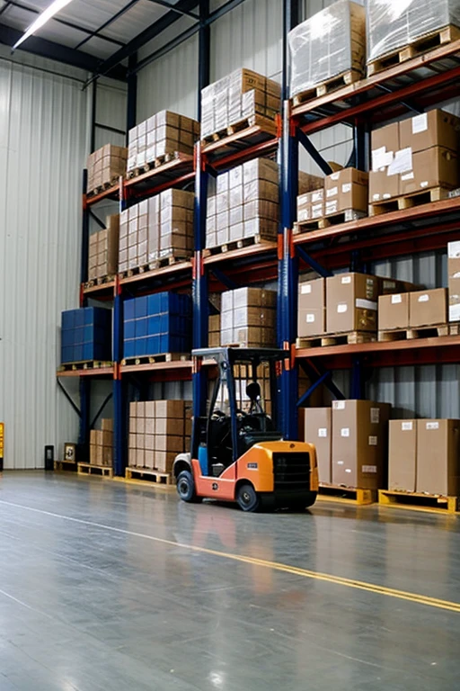 Logistics warehouse,山になったpalette,palette_50 or more,forklift