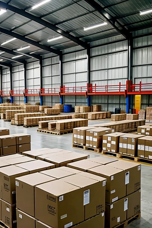 Logistics warehouse,A mountain of pallets