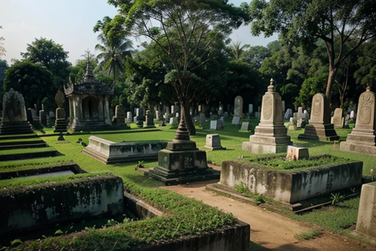 Cemeteries in Thailand with mounds