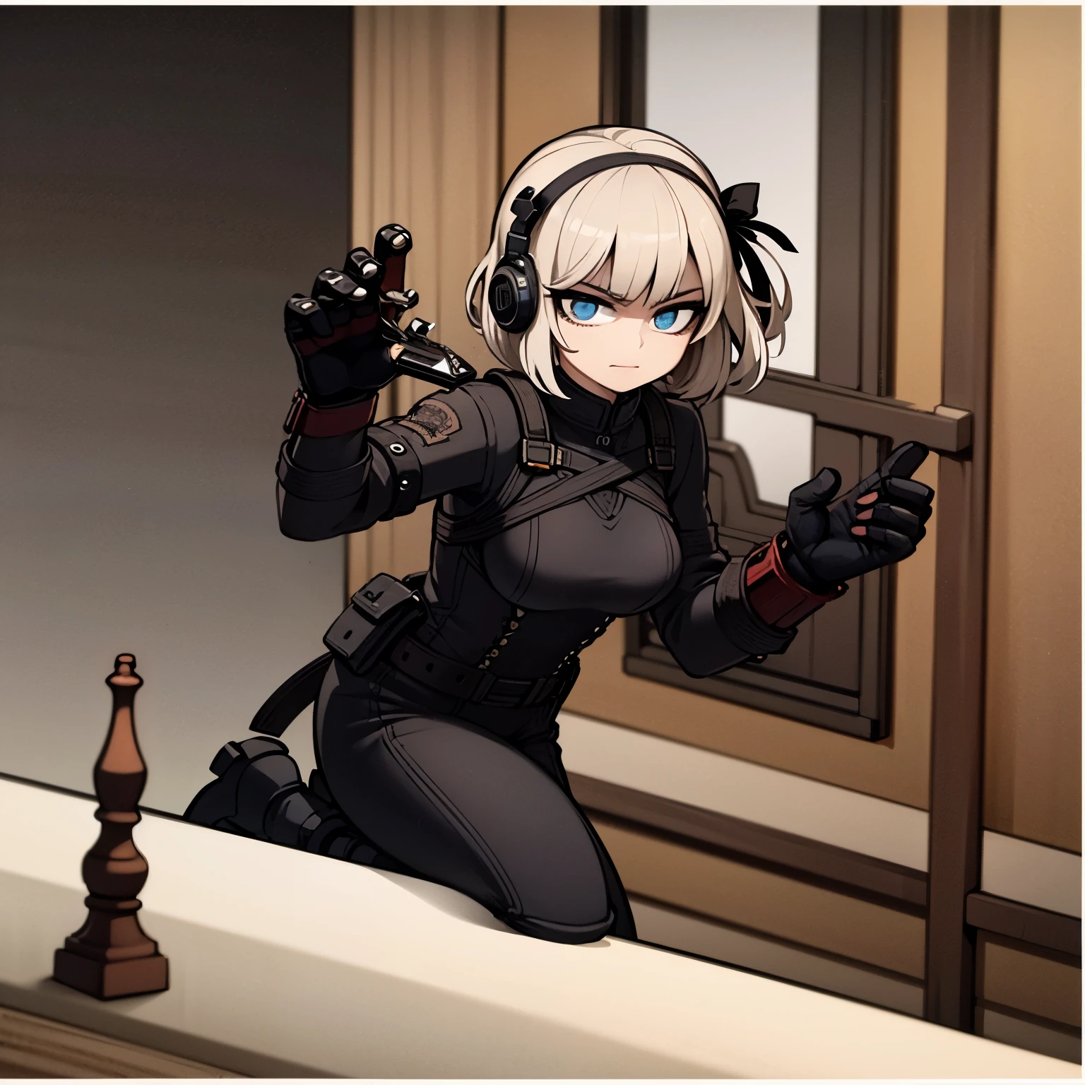 Tactical knight, light armor, tactical equipment, tactical straps, leather equipment, tactical accessories, knight accessories, 1girl, medieval background, tactical armored boots, knife sheath equipment, 1girl, full body, spy suit, gothic costume, elegant style, steampunk reference, palace dance salon, baroque details, hidden spy weapons, spy equipment hidden in clothes, gothic punk victorian elegant clothing, correas tácticas ocultas, spy girl, tactical spy equipment, dress, detailed face, skinny body, e-girl, aesthetic make up