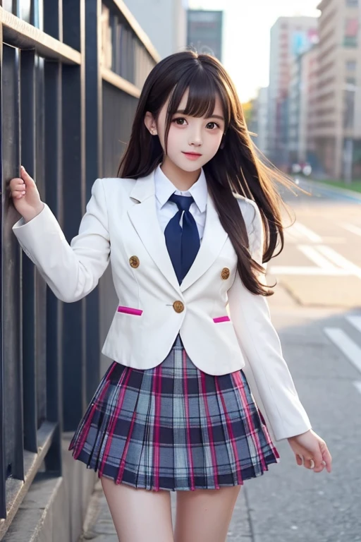 cute､high school girl､Idol､uniform､blazer､mini skirt､See-through､Fluttering in the wind