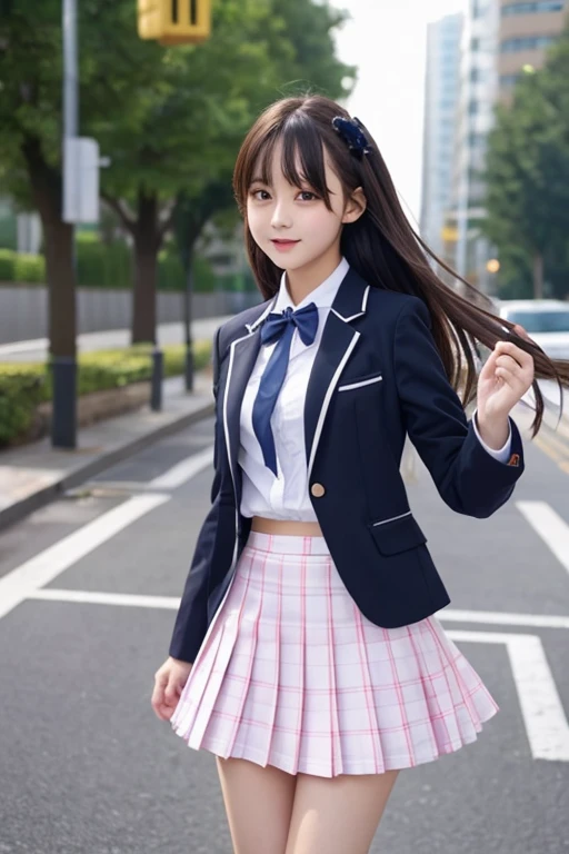 cute､high school girl､Idol､uniform､blazer､mini skirt､See-through､Fluttering in the wind
