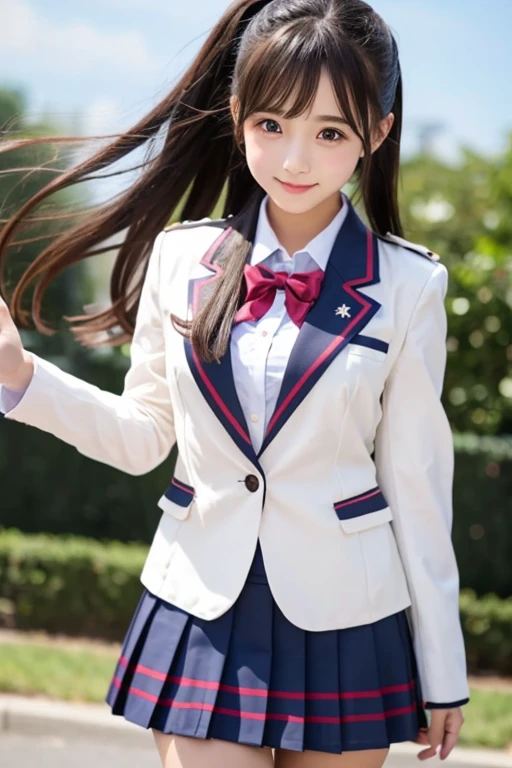 cute､high school girl､Idol､uniform､blazer､mini skirt､See-through､Fluttering in the wind
