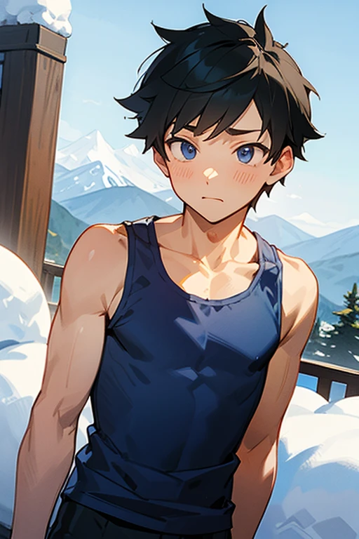 Snow Mountain Tight Tank Top Elementary School Boy