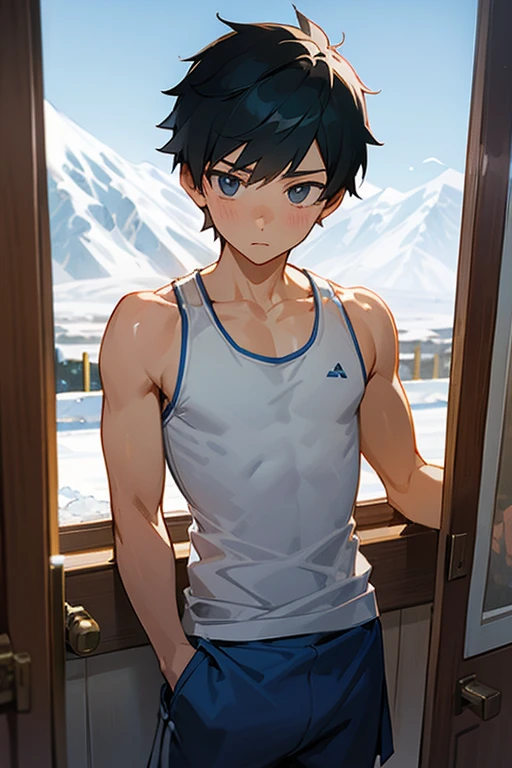 Snow Mountain Tight Tank Top Elementary School Boy
