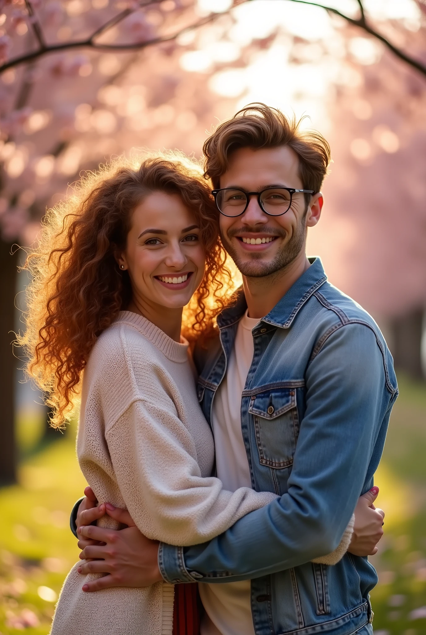 A hug between two people 
