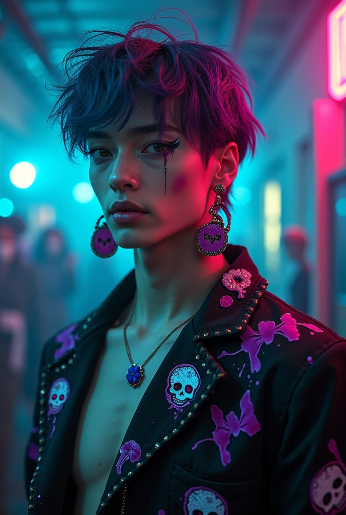Taehyung de bts con concepto de monster high