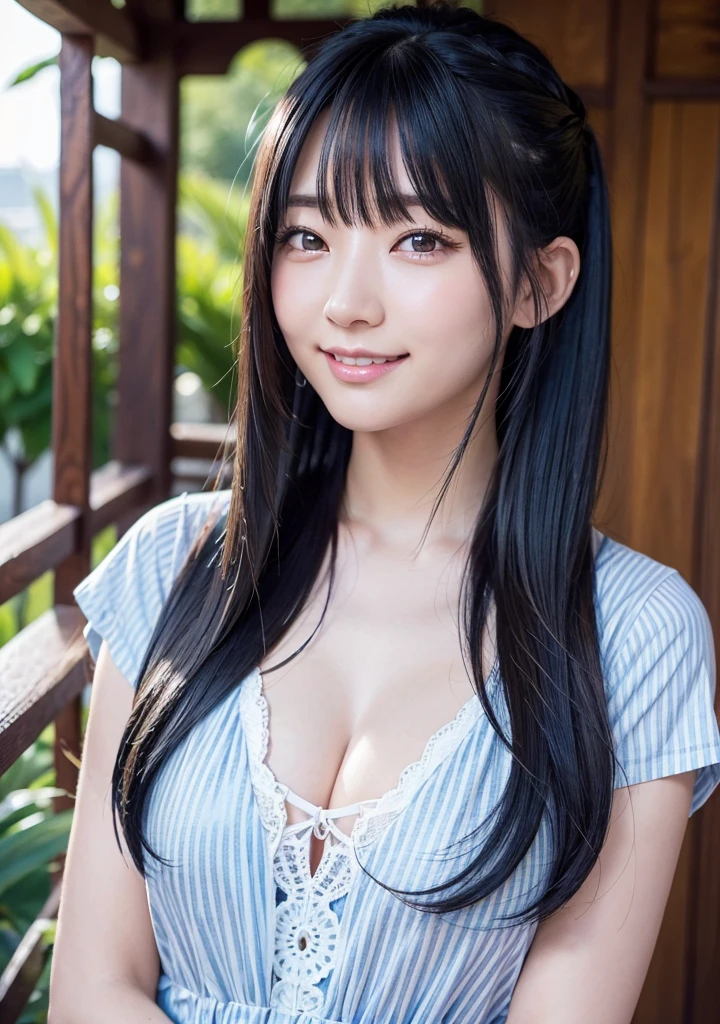 ２５Japan years old、Black Hair、Round eyes、False eyelashes、Light wavy hair, correct、Striped Hair、Brown Hair、Blue Hair、Dark blue hair、Gradient Hair、Asymmetrical hair、Hair behind the ear、Crossed bangs、Long Hair、とてもLong Hair、Hair up on one side、とんでもなくLong Hair、Valletta、Sunglasses under the eyes、、Ring Eye、Round eyes、Compensate、Wicked Smile、A light smile、Surrealism、Cast a Shadow、Anaglyph、Stereogram、Portraits、Subjective、Atmospheric perspective、Film Grain、Backlight、Exposure、Lens flare、8k、Very detailed、最high quality、超High resolution、超High resolution、Very detailed、Very realistic, masterpiece、correct、Textured skin、high quality、最high quality、Awards、High resolution、16K, Hair folder、A light smile、Redness in the ears、correct、odor、Surrealism、Cast a Shadow、Subjective、Shine、360° View、Very detailed、最high quality、超High resolution、解剖学的にcorrect、masterpiece、Textured skin、High resolution、最high quality、Attention to detail、Long eyelashes、A slight blush、Compensate, ((The whole body is visible))