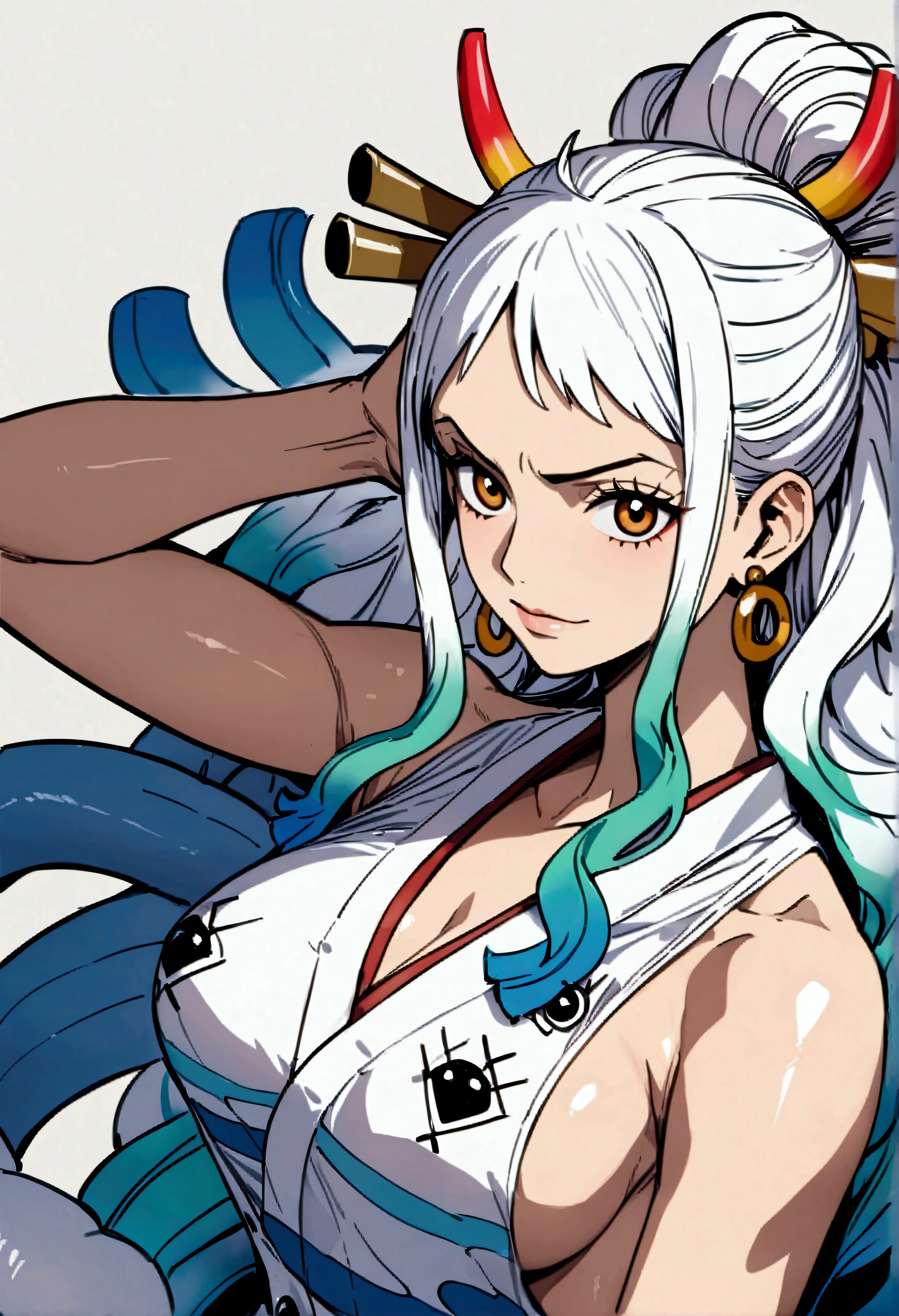Masterpiece、Highest quality、Super detailed、Yamato\(one piece\), 