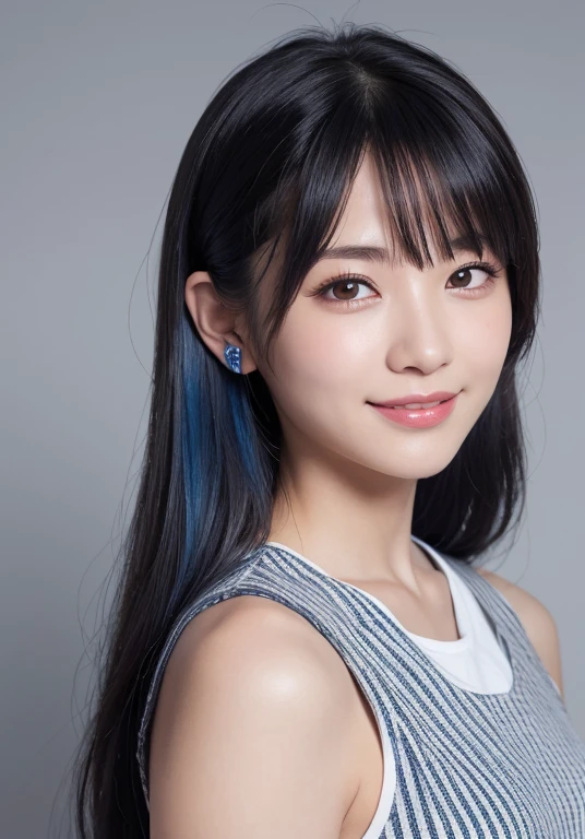 25Japan years old、Black Hair、Round eyes、False eyelashes、Light wavy hair, correct、Striped Hair、Brown Hair、Blue Hair、Dark blue hair、Gradient Hair、Asymmetrical hair、Hair behind the ear、Crossed bangs、Long Hair、とてもLong Hair、Hair up on one side、とんでもなくLong Hair、Valletta、Sunglasses under the eyes、、Ring Eye、Round eyes、Compensate、Wicked Smile、A light smile、Surrealism、Cast a Shadow、Anaglyph、Stereogram、Portraits、Subjective、Atmospheric perspective、Film Grain、Backlight、Exposure、Lens flare、8k、Very detailed、最high quality、超High resolution、超High resolution、Very detailed、Very realistic, masterpiece、correct、Textured skin、high quality、最high quality、Awards、High resolution、16K, Hair folder、A light smile、Redness in the ears、correct、odor、Surrealism、Cast a Shadow、Subjective、Shine、360° View、Very detailed、最high quality、超High resolution、解剖学的にcorrect、masterpiece、Textured skin、High resolution、最high quality、Attention to detail、Long eyelashes、A slight blush、Compensate, ((The whole body is visible))
