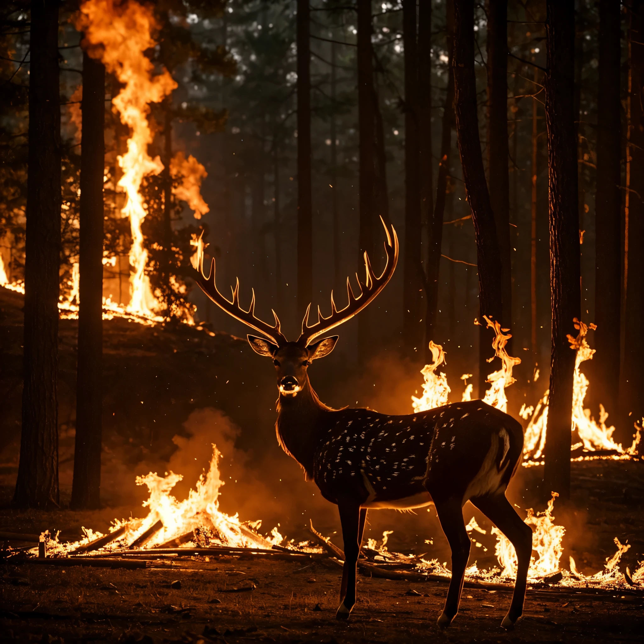 Burning Deer